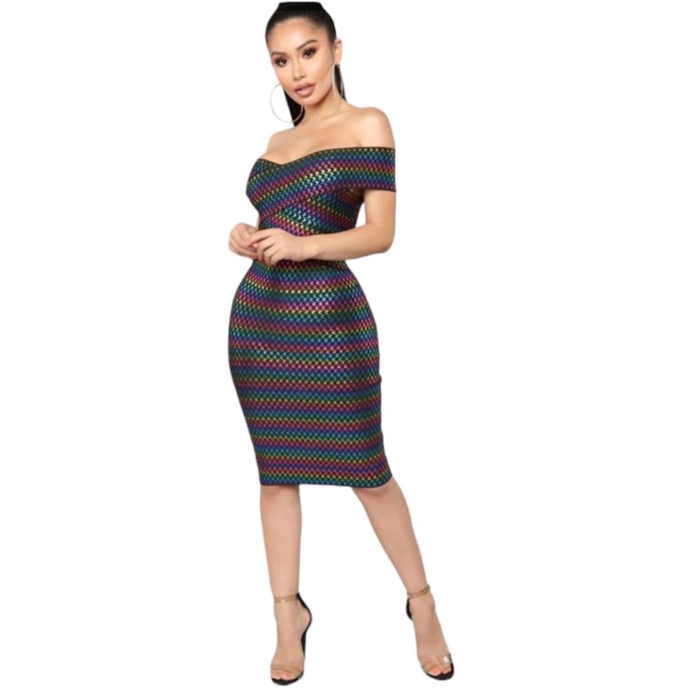 Fashion Nova “Ellen” Bandage Dress (J)